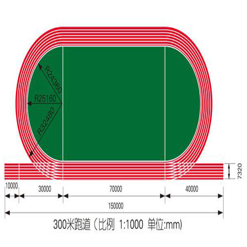 200米跑道標準尺寸